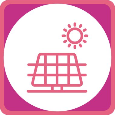 Güneş simgesinin vektör illüstrasyonu