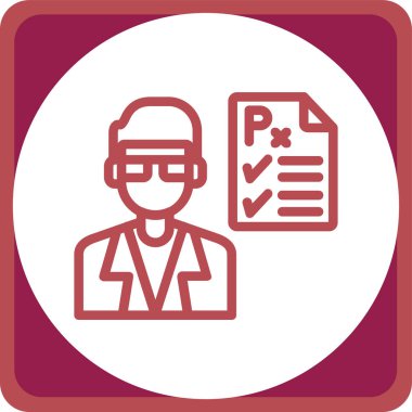 Tıbbi maskeli bir adamın vektör çizimi.