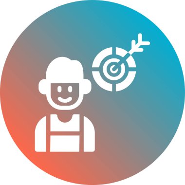 çiftçi renkli vektör illüstrasyonu.