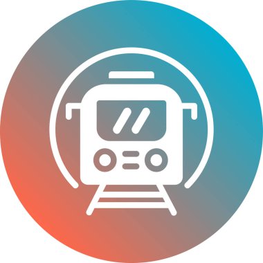 Bir tren simgesinin vektör illüstrasyonu