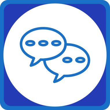 Konuş. Web simgesi basit illüstrasyon