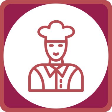 Çiftçi. Web simgesi basit illüstrasyon