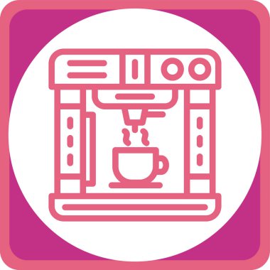 Kahve. Web simgesi basit illüstrasyon