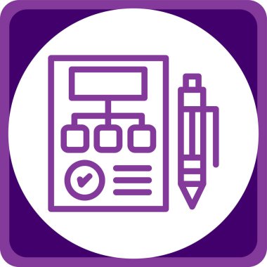 Kalem. Web simgesi basit illüstrasyon