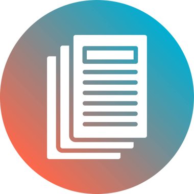 belge web simgesi, vektör illüstrasyonu