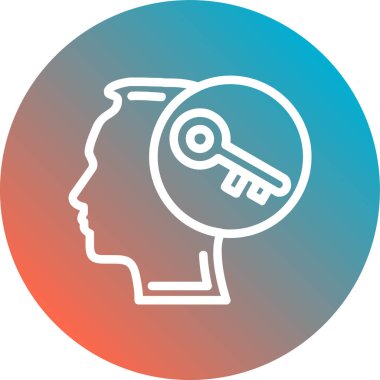 beyin ikonu vektör illüstrasyonu