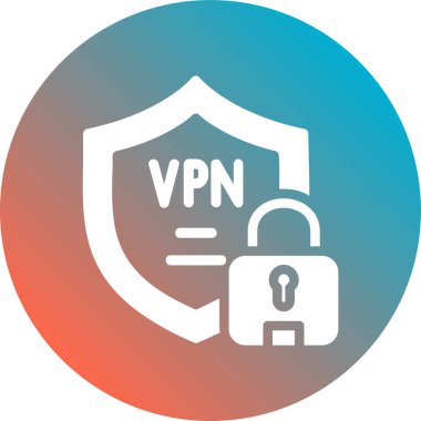 vpn simgesi, vektör illüstrasyonu basit tasarım