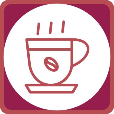 kahve kupası web simgesi basit tasarım