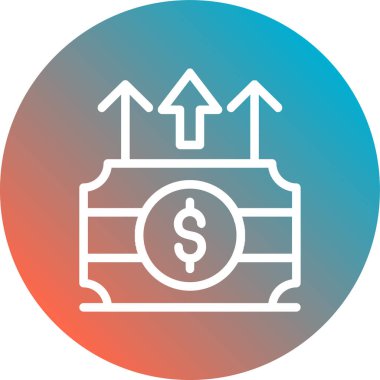 İş ve finans simgesinin vektör illüstrasyonu