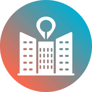 Vektör konumu simge illüstrasyonu