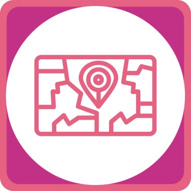 Harita iğnesi. Basit resimleme