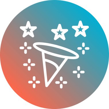 Beyaz arkaplanda izole edilmiş yıldız simgesiyle çizgi konumu. Dünya ya da en sevdiği işaret. Ülke sembolü. Renkli taslak konsepti. vektör