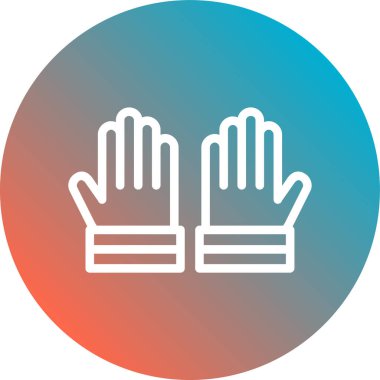 Eldivenler düz ikon vektör illüstrasyonu