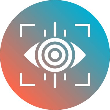 Soyut arkaplanda göz simgesi izole edildi