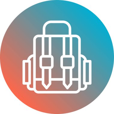 soyut arka grupta izole edilmiş sırt çantası simgesi