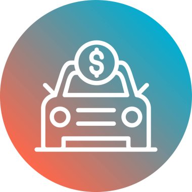 - Araba. Web simgesi basit illüstrasyon