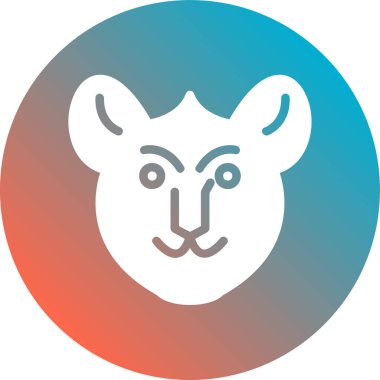 Hayvan ikonu vektörü. İnce çizgi işareti. izole edilmiş sınır sembolü çizimi