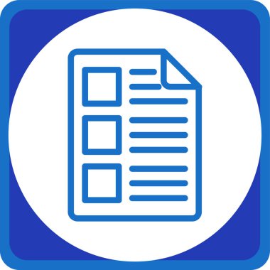 Belge. Web simgesi basit illüstrasyon