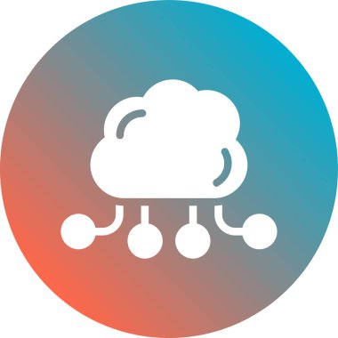 Bulut hesaplama simgesi. vektör illüstrasyonu