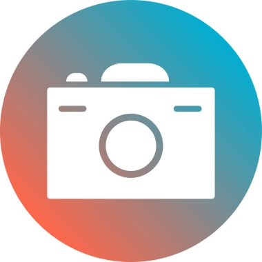 Fotoğraf Kamerası Düz Vektör Simgesi.