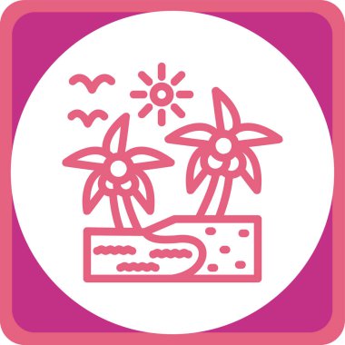 Çiçek simgesinin vektör illüstrasyonu