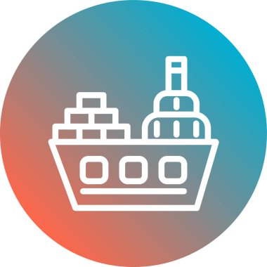 Gemi simgesi vektör illüstrasyonu