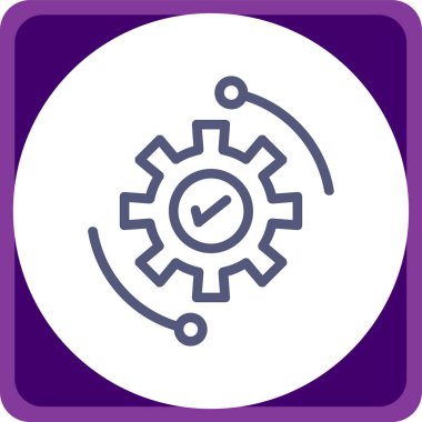 Dişliler. Web simgesi basit illüstrasyon