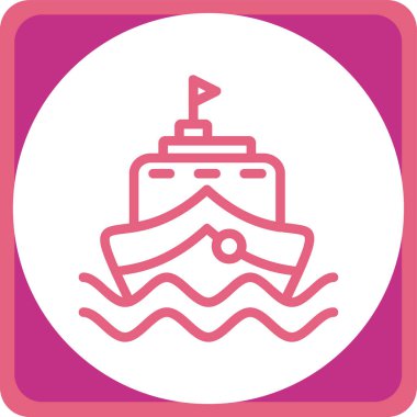 tekne ikonu vektör illüstrasyonu