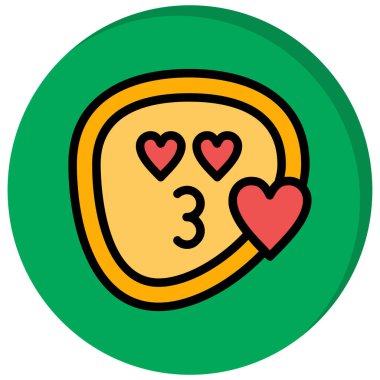 bir numaralı simgeye sahip iki kalp, vektör illüstrasyonu