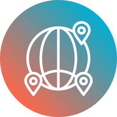 Bir harita simgesinin vektör illüstrasyonu