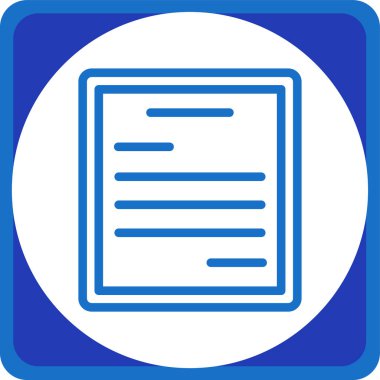 Belge. Web simgesi basit illüstrasyon