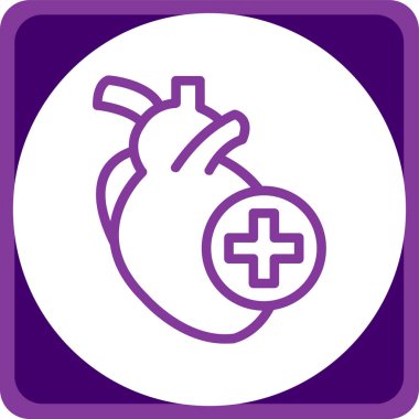 Kalp. Web simgesi basit illüstrasyon