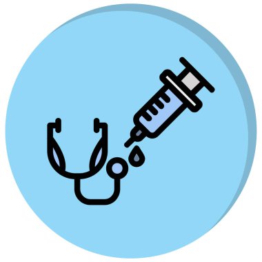 Şırınga ikonu vektör çizimi