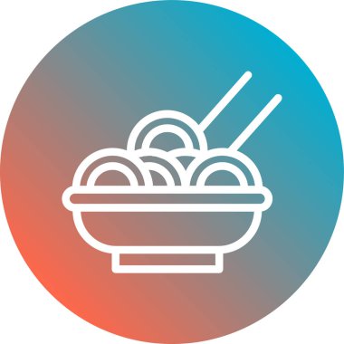 Erişte. Kolayca değiştirilebilen ya da düzenlenebilen vektör simgesi