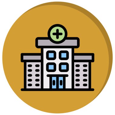Hastane binası vektör simgesi