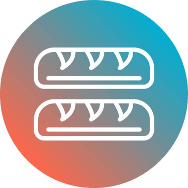 Ekmek. Web düz basit illüstrasyon