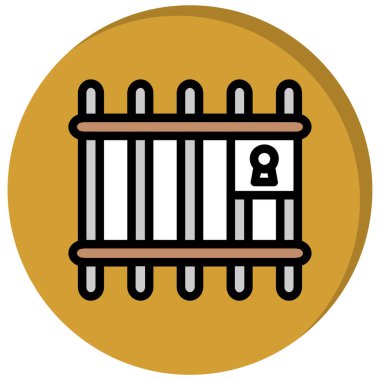 Dikenli tel ikonu. vektör illüstrasyonu