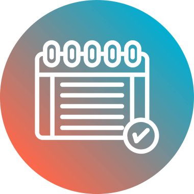 Özet Arkaplanda İzole Liste Simgesi Denetle