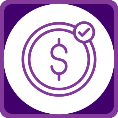 Dolar madeni para vektörü sembol tasarımı