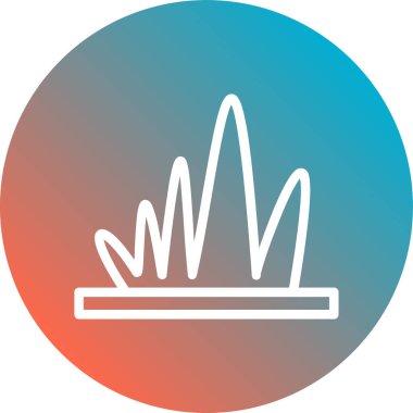 Güzel çeşme. Basit tasarım vektörü simgesi