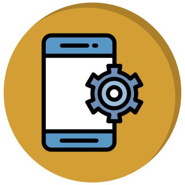 Akıllı telefon simgesi. Web tasarımı için akıllı telefon vektör simgesinin basit çizimi