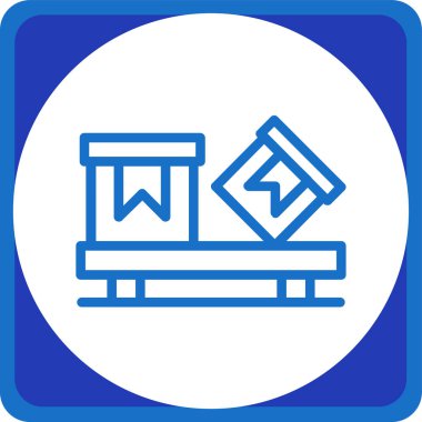 Alışveriş web simgesi basit illüstrasyon