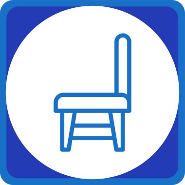 Kişisel ve ticari kullanım için sandalye vektör illüstrasyon simgesi simgesi çizimi..