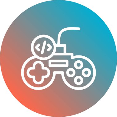 Oyun Tasarım Satırı Gradyan Arkaplanı