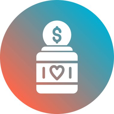 para çantası düz simgesi, vektör, illüstrasyon