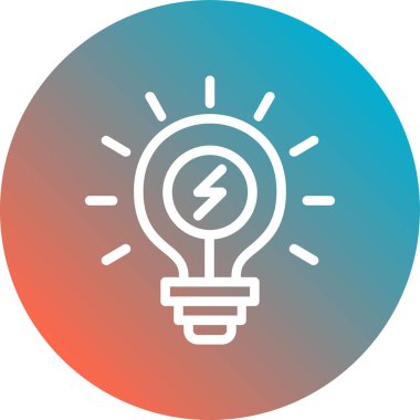 Ampul. Web simgesi vektör illüstrasyonu