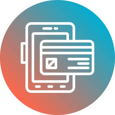 Dijital Cüzdan Hattı Gradyan Arkaplanı