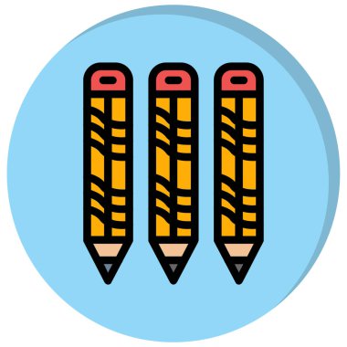 Kalem. Web simgesi basit illüstrasyon