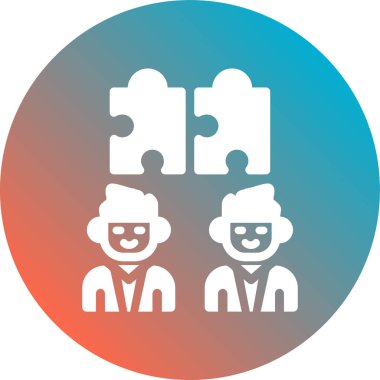 Ekip çalışması renkli vektör simgesi