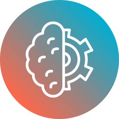 beyin ikonu vektör illüstrasyonu